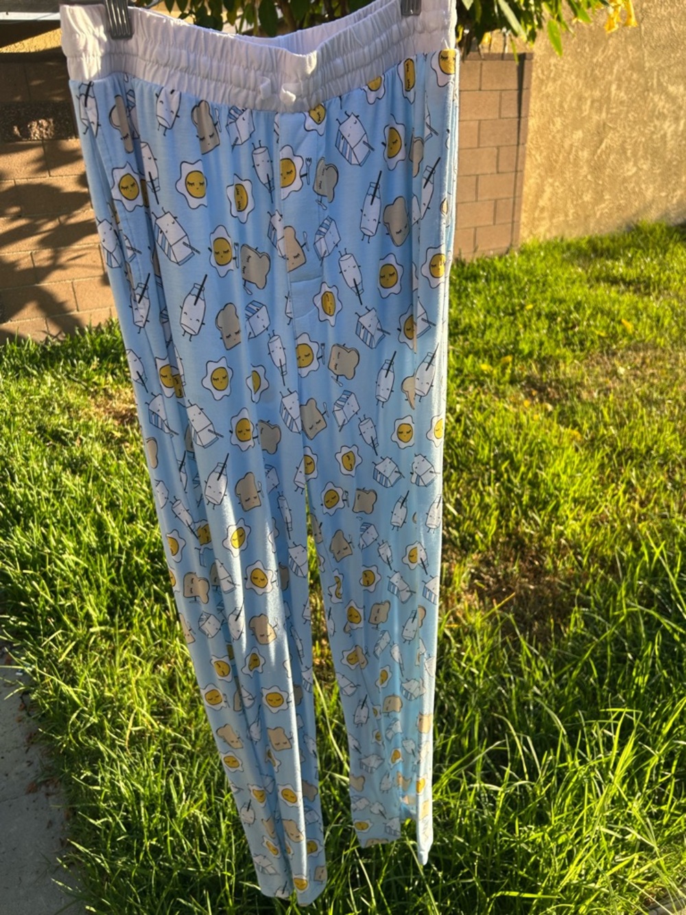 Little Sleepies Light Blue Breakfast-Print Pajama Bottoms